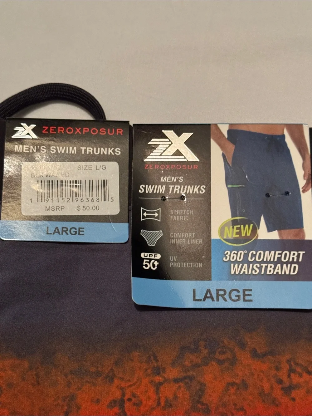 NWT ZeroXposur Men's Gradient Stripe Swim Shorts